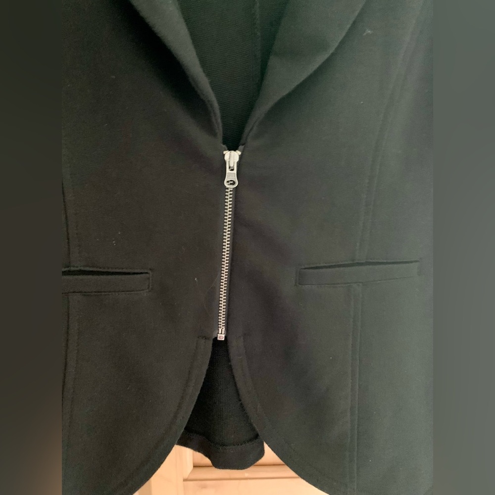 Black Zipper Sweatshirt Blazer XS - Picture 5 of 5